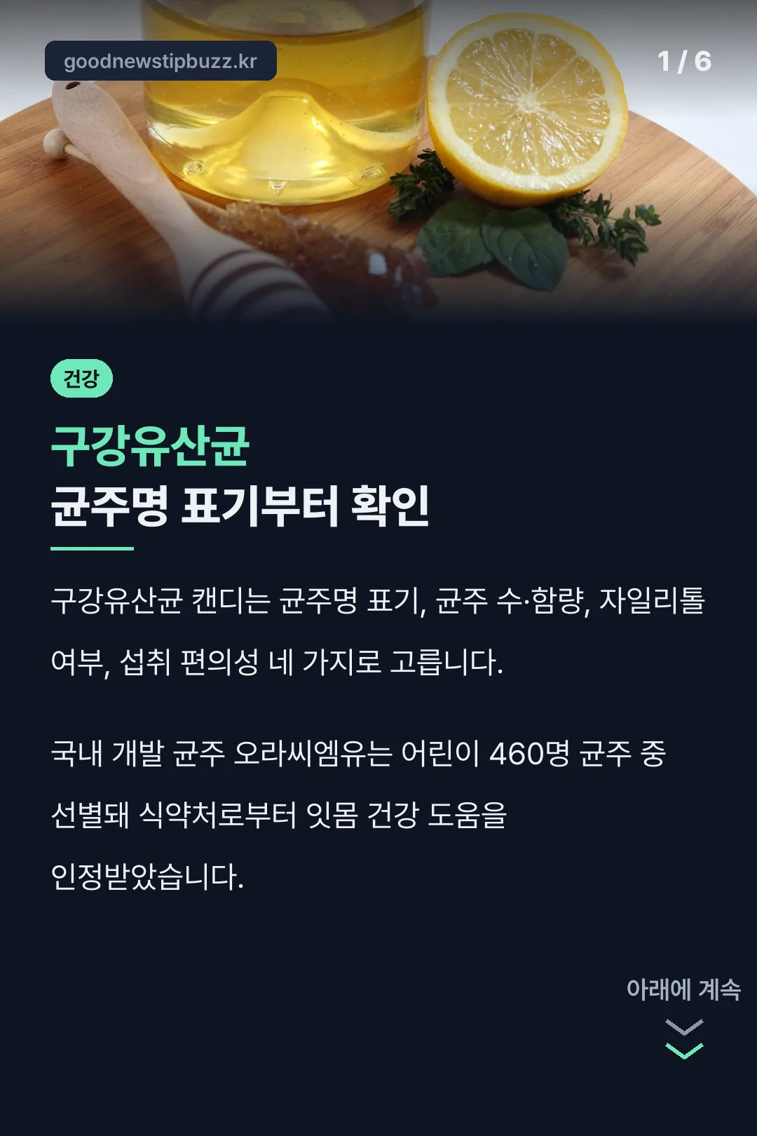 구강유산균 균주명 표기부터 확인