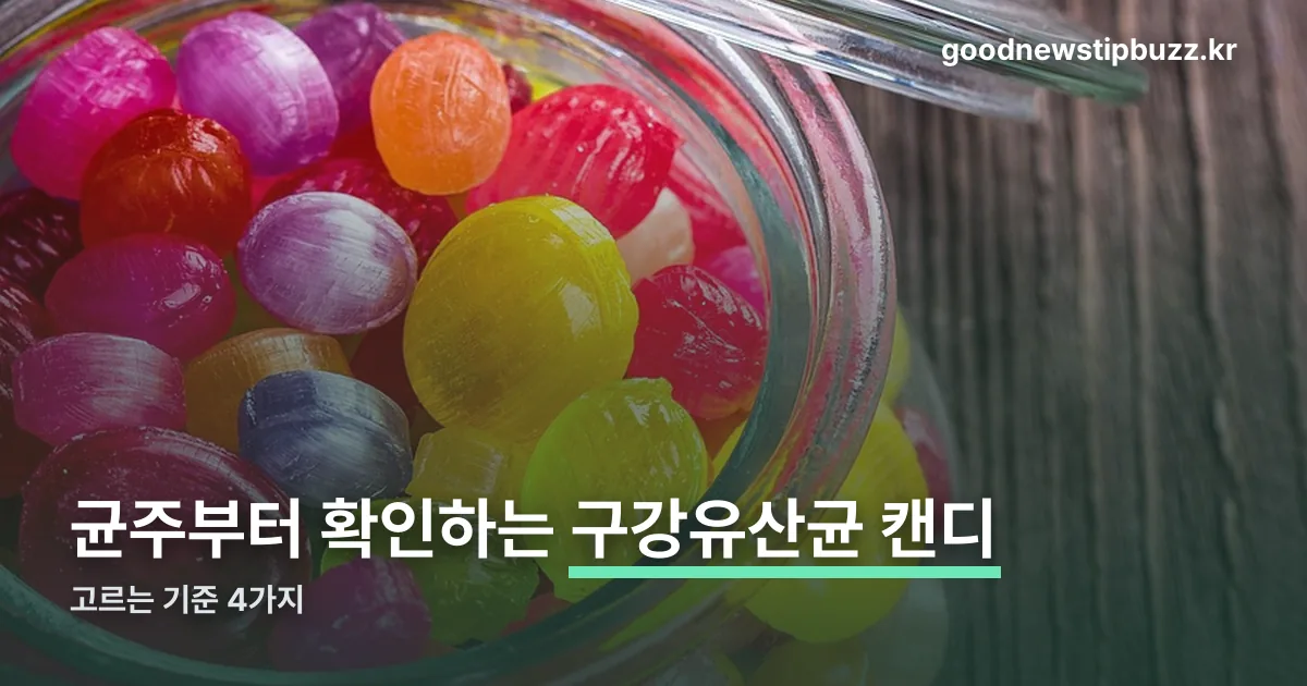 구강유산균 캔디 정리 썸네일
