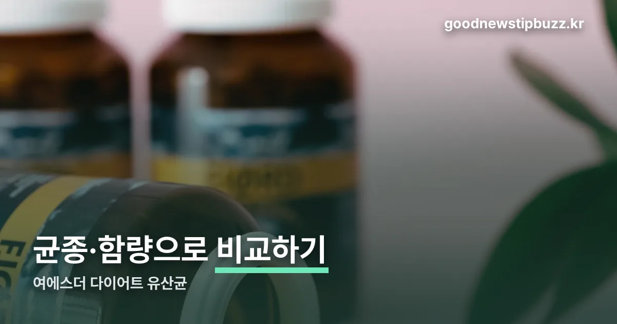 여에스더 다이어트 유산균 정리 썸네일