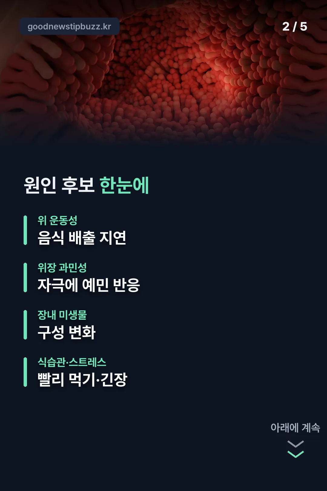 더부룩 원인 후보 한눈에 보기